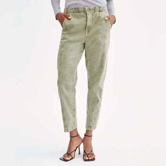 7 for all Mankind Light Olive Green Jogger Slim Fit Jeans Sz 29 - Picture 1 of 16